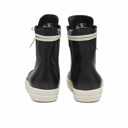 RICK OWENS HIGH SNEAKER BLACK & MILK