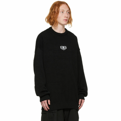 BALENCIAGA Black BB Paris Icon Sweater