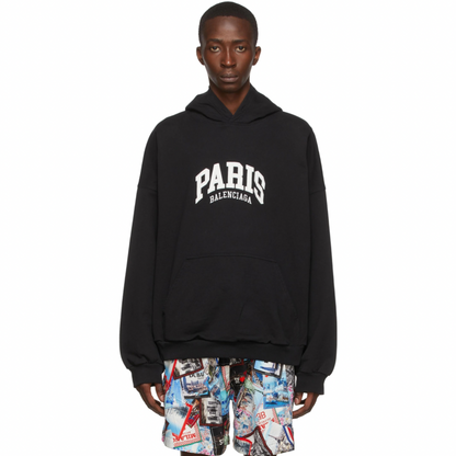 BALENCIAGA Black Cotton Hoodie