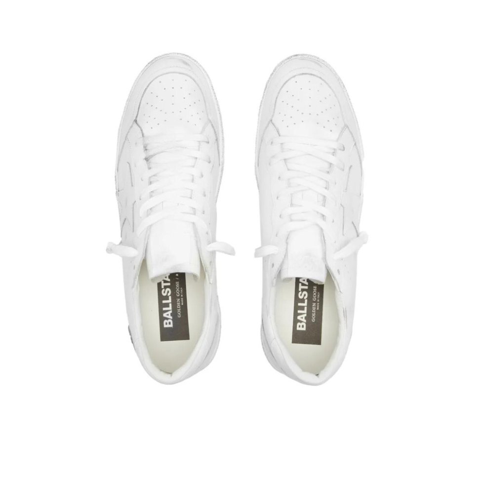 GOLDEN GOOSE BALL STAR LEATHER SNEAKER OPTIC WHITE