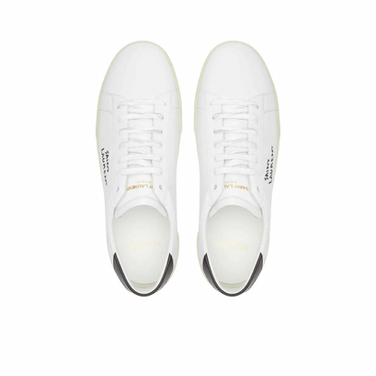 SAINT LAURENT SL-06 COURT SIGNATURE SNEAKER WHITE