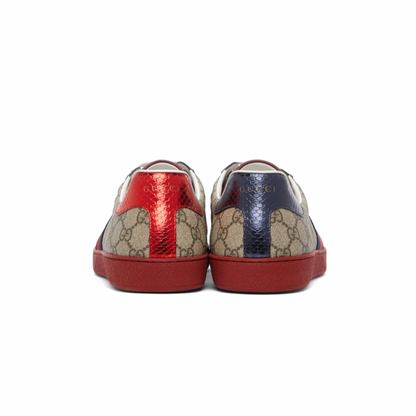 GUCCI Beige GG Supreme New Ace Sneakers