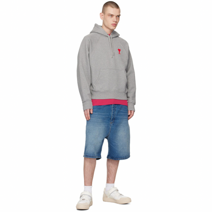 AMI ALEXANDRE MATTIUSSI Gray Ami de Cœur Hoodie