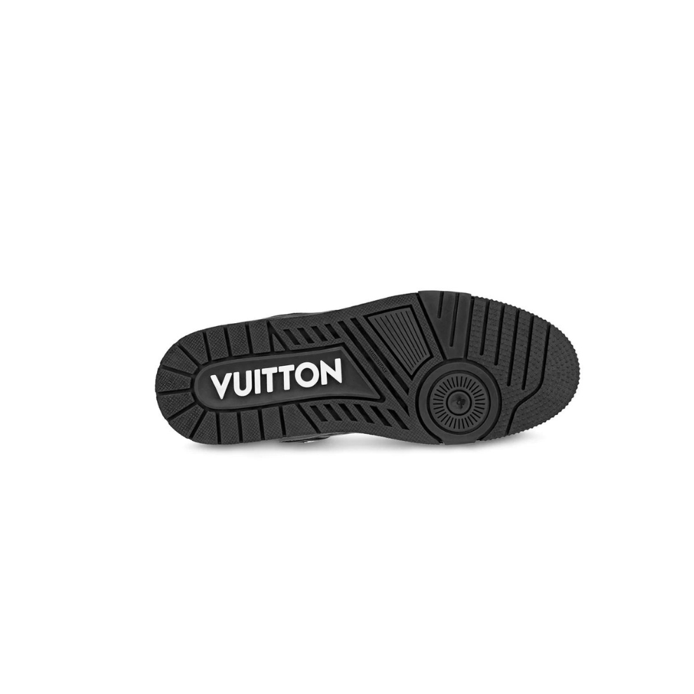 LOUIS VUITTON LV TRAINER BLACK LEATHER SNEAKER