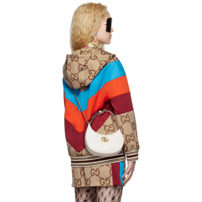 GUCCI Beige Jumbo GG Chevron Web Jacket