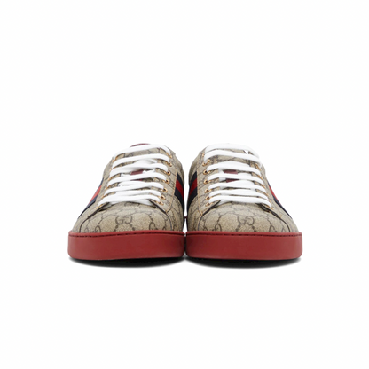 GUCCI Beige GG Supreme New Ace Sneakers